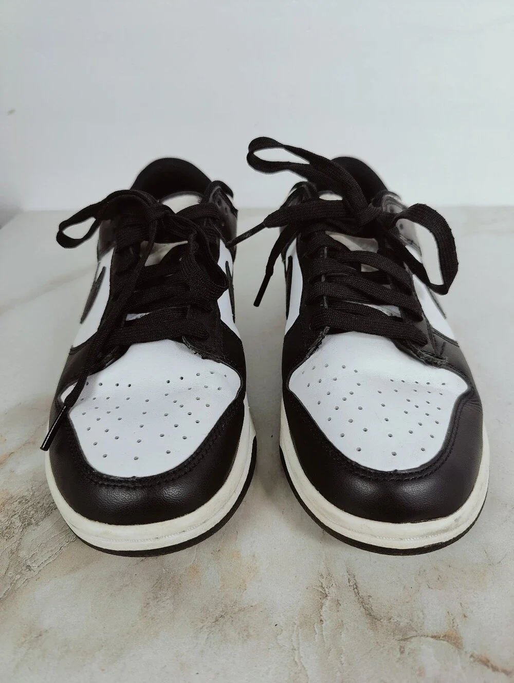 Nike Men's Dunk Low Retro 'Panda' Sneakers, Black White, Sz 6.5